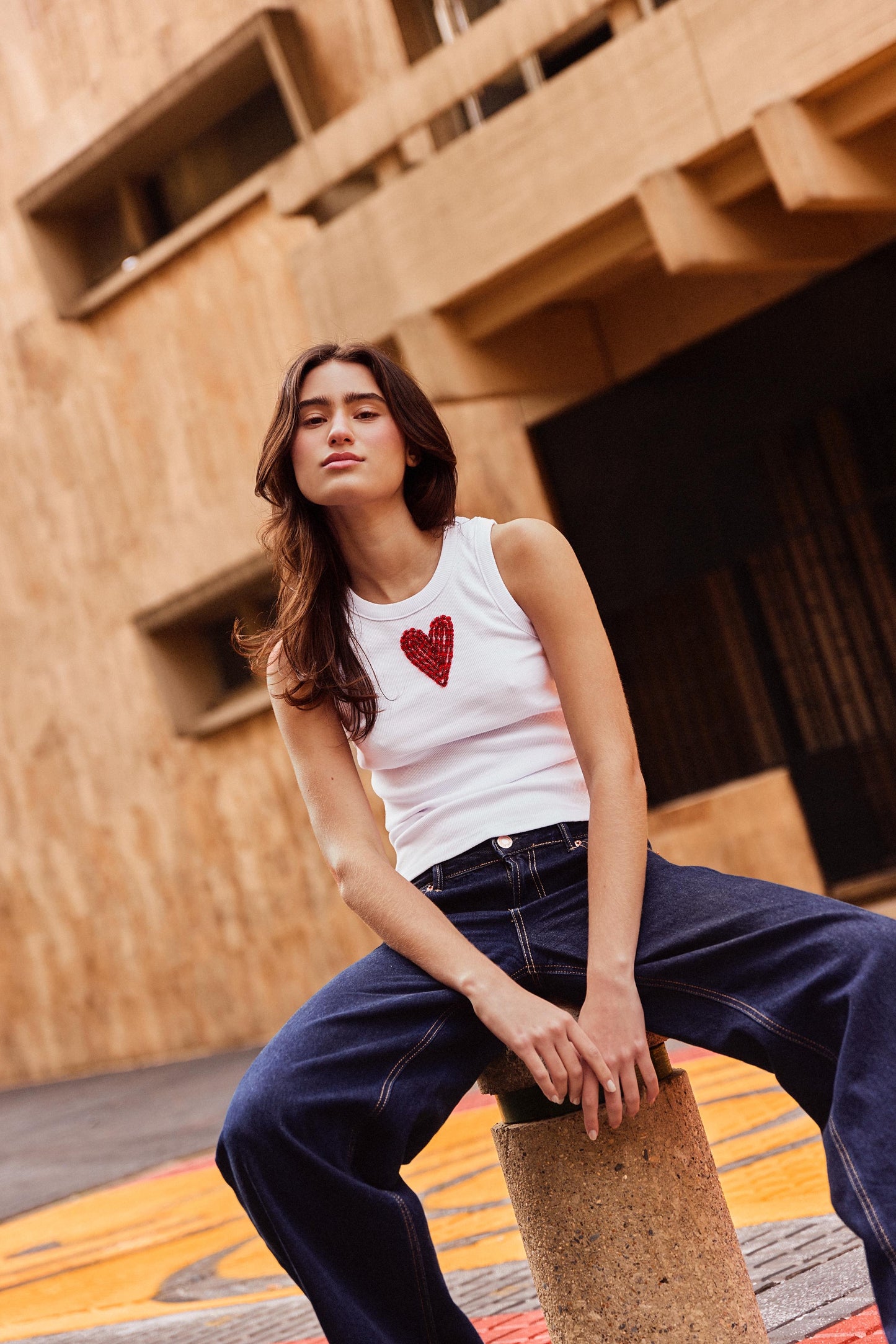 Tank Top White Mon Amour