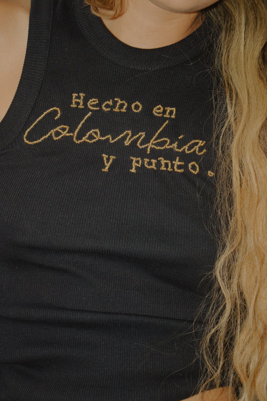 TANK TOP HECHO EN COLOMBIA Y PUNTO NEGRO